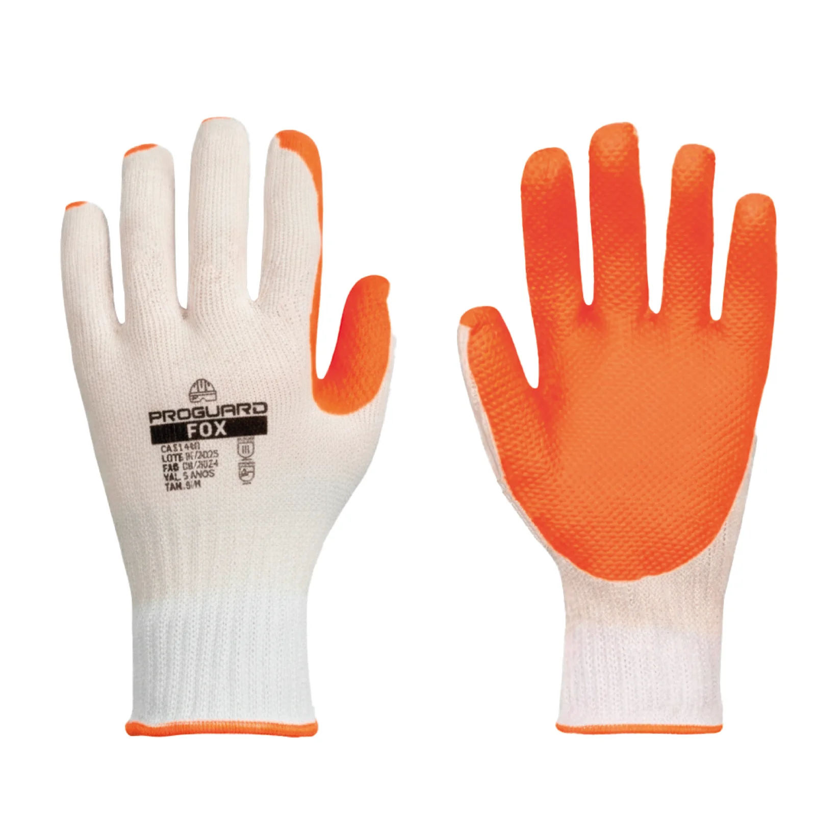 PROGUARD - Luva Látex Vulcanizado FOX - Vista Frontal